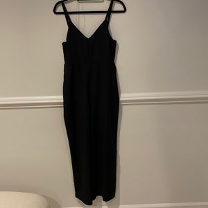 Black high waisted wide leg jumpsuit